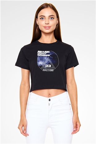 Benny Benassi Siyah  Crop Top Tişört