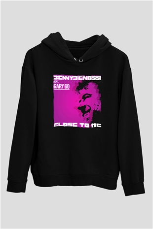 Benny Benassi Siyah Unisex Kapüşonlu Sweatshirt