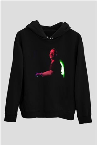 Benny Benassi Siyah Unisex Kapüşonlu Sweatshirt