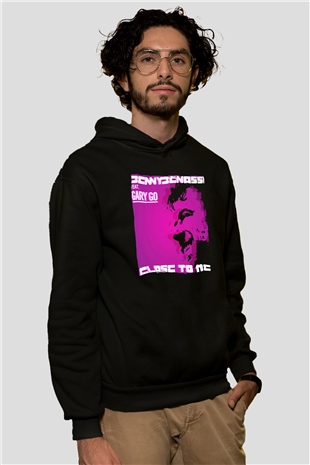 Benny Benassi Siyah Unisex Kapüşonlu Sweatshirt