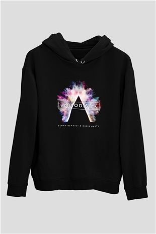 Benny Benassi Siyah Unisex Kapüşonlu Sweatshirt