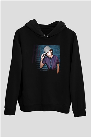 Benny Benassi Siyah Unisex Kapüşonlu Sweatshirt