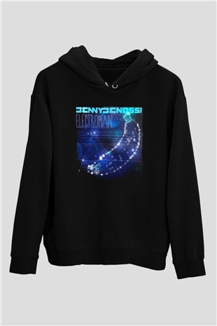 Benny Benassi Siyah Unisex Kapüşonlu Sweatshirt