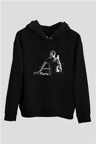 Benny Benassi Siyah Unisex Kapüşonlu Sweatshirt