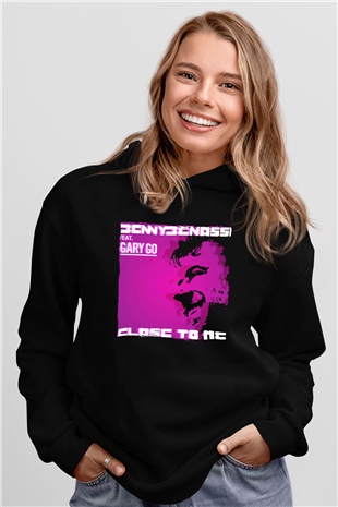 Benny Benassi Siyah Unisex Kapüşonlu Sweatshirt