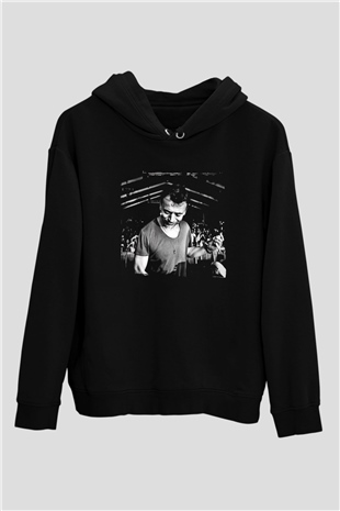 Benny Benassi Siyah Unisex Kapüşonlu Sweatshirt