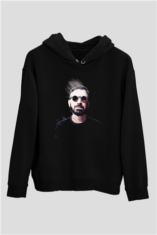 Benny Benassi Siyah Unisex Kapüşonlu Sweatshirt