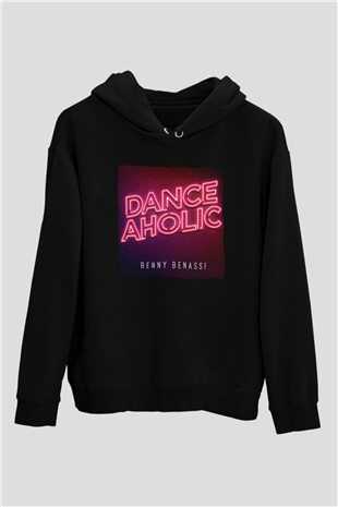 Benny Benassi Siyah Unisex Kapüşonlu Sweatshirt