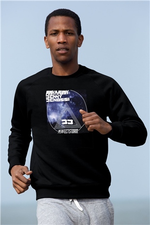 Benny Benassi Siyah Unisex Sweatshirt