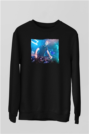 Benny Benassi Siyah Unisex Sweatshirt
