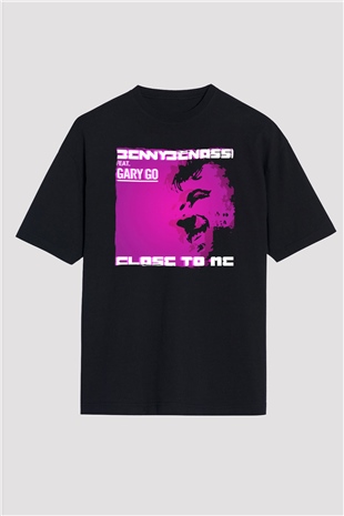 Benny Benassi Siyah Oversize Tişört Oversize T-shirt - TişörtFabrikası
