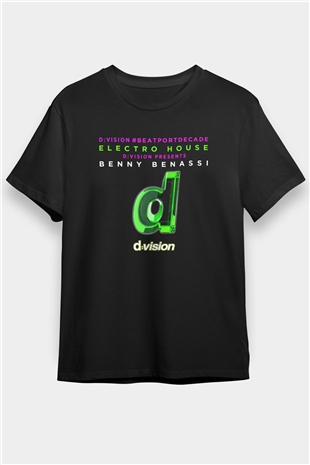 Benny Benassi Siyah Unisex Tişört T-Shirt - TişörtFabrikası