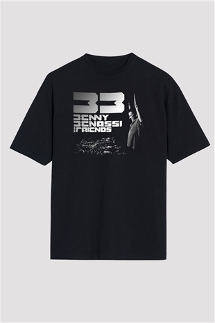 Benny Benassi Siyah Oversize Tişört Oversize T-shirt - TişörtFabrikası