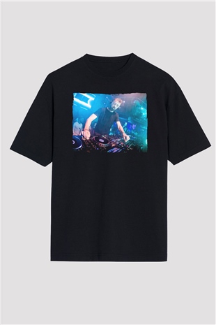 Benny Benassi Siyah Oversize Tişört Oversize T-shirt - TişörtFabrikası