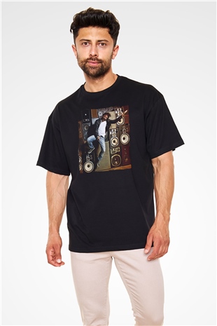 Benny Benassi Siyah Oversize Tişört Oversize T-shirt - TişörtFabrikası