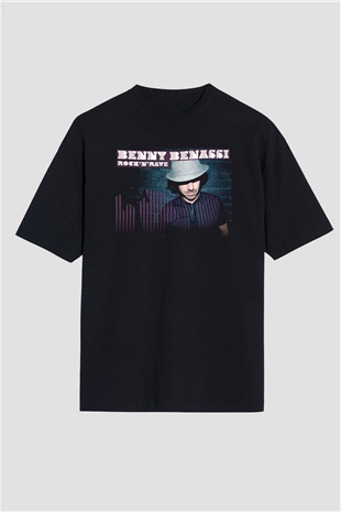 Benny Benassi Siyah Oversize Tişört Oversize T-shirt - TişörtFabrikası