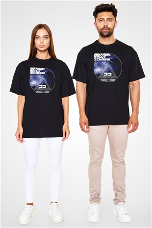 Benny Benassi Siyah Oversize Tişört Oversize T-shirt - TişörtFabrikası