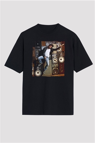 Benny Benassi Siyah Oversize Tişört Oversize T-shirt - TişörtFabrikası
