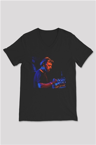 Benny Benassi Siyah Unisex V Yaka Tişört