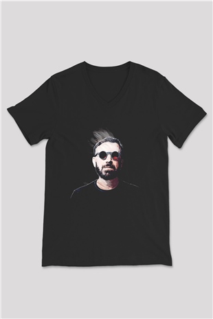 Benny Benassi Siyah Unisex V Yaka Tişört