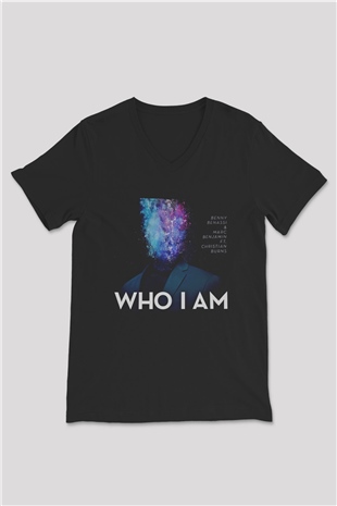 Benny Benassi Siyah Unisex V Yaka Tişört