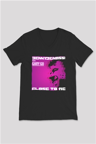 Benny Benassi Siyah Unisex V Yaka Tişört