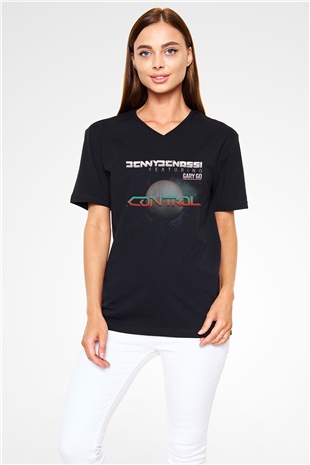 Benny Benassi Siyah Unisex V Yaka Tişört