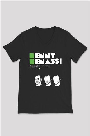 Benny Benassi Siyah Unisex V Yaka Tişört