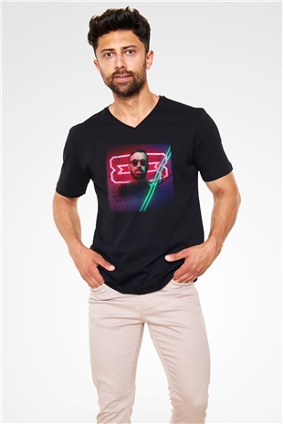 Benny Benassi Siyah Unisex V Yaka Tişört