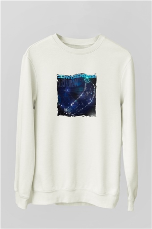 Benny BenassiBaskılı Beyaz Sweatshirt