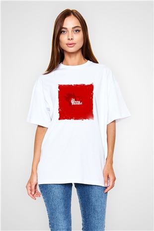 Benny BenassiBaskılı Beyaz Oversize Tişört