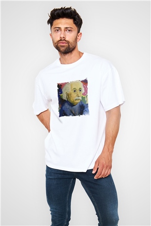 Benny BenassiBaskılı Beyaz Oversize Tişört