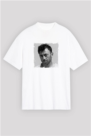 Benny BenassiBaskılı Beyaz Oversize Tişört