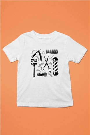 Berber Baskılı Beyaz Unisex Çocuk Tişört