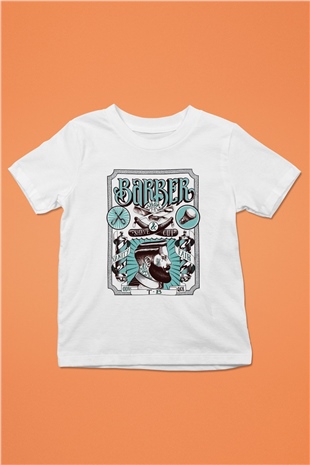 Berber Baskılı Beyaz Unisex Çocuk Tişört