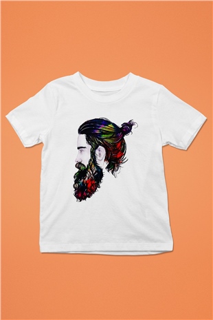 Berber Baskılı Beyaz Unisex Çocuk Tişört