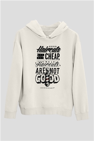 Berber Beyaz Unisex Kapşonlu Sweatshirt