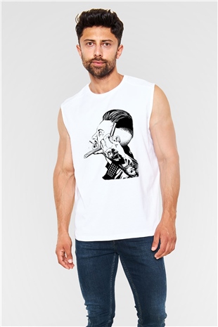 Berber Beyaz Unisex Kolsuz Tişört