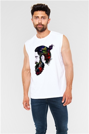 Berber Beyaz Unisex Kolsuz Tişört
