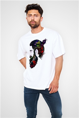 Berber Beyaz Unisex Oversize Tişört T-Shirt