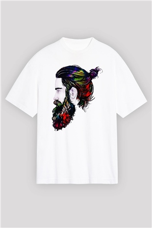 Berber Beyaz Unisex Oversize Tişört T-Shirt