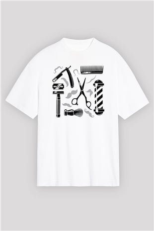 Berber Beyaz Unisex Oversize Tişört T-Shirt