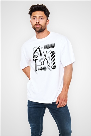 Berber Beyaz Unisex Oversize Tişört T-Shirt