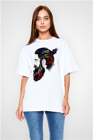 Berber Beyaz Unisex Oversize Tişört T-Shirt