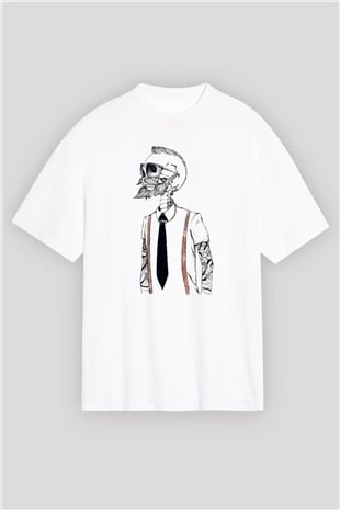 Berber Beyaz Unisex Oversize Tişört T-Shirt