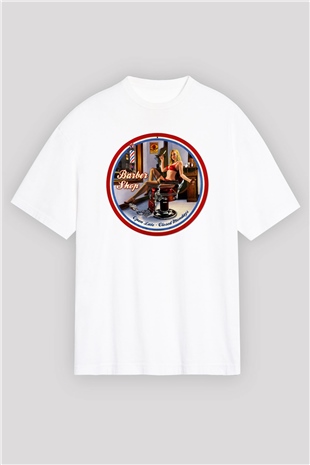 Berber Beyaz Unisex Oversize Tişört T-Shirt