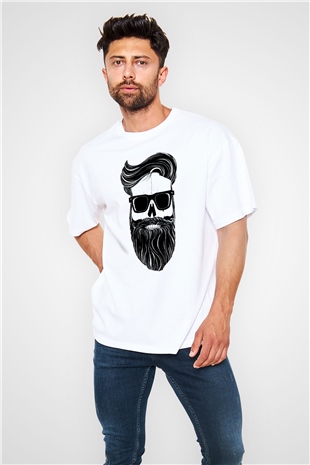 Berber Beyaz Unisex Oversize Tişört T-Shirt