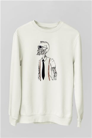 Berber Beyaz Unisex Sweatshirt