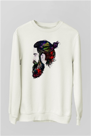 Berber Beyaz Unisex Sweatshirt