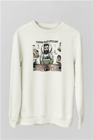 Berber Beyaz Unisex Sweatshirt